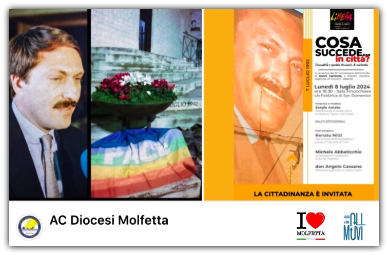 32simo anniversario della morte di Giovanni Carnicella, sindaco di Molfetta