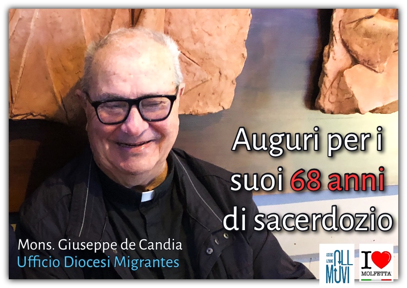 Mons. Giuseppe de Candia 68 anni di sacerdozio: auguri