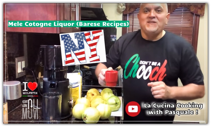 Mele Cotogne Liquor, Barese Recipes by Pasquale Caputo in USA