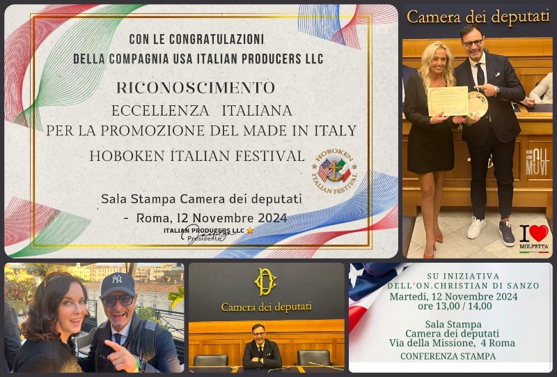 Hoboken Italian Festival riceve Award a Roma