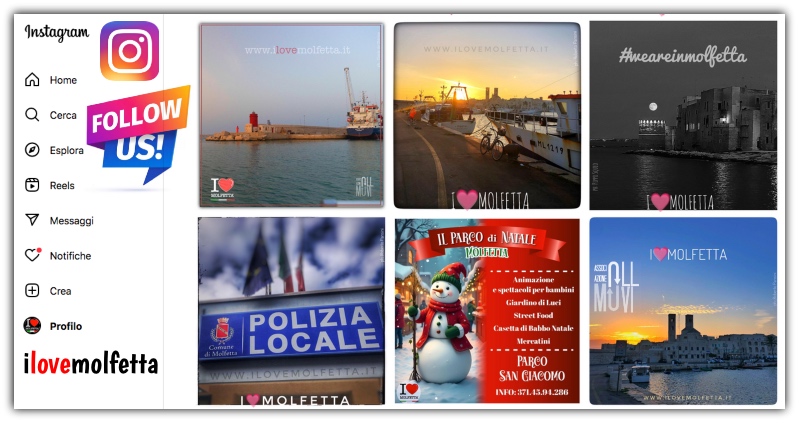 Segui anche tu il profilo instagram @ilovemolfetta