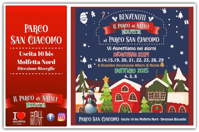 Un mese esatto per la vigilia, a Molfetta si prepara la prima edizione del Parco di Natale