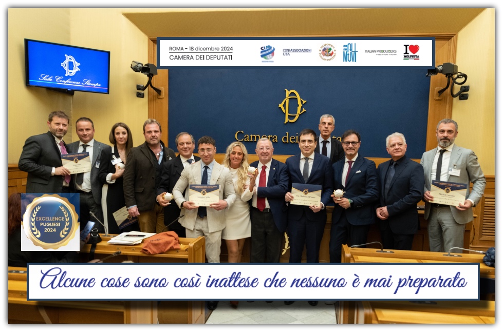 Excellence Pugliesi 2024 consegnati i riconoscimenti a Montecitorio