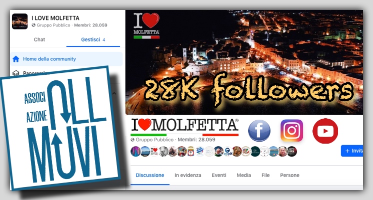 Superati i 28k follower sul gruppo facebook I Love Molfetta