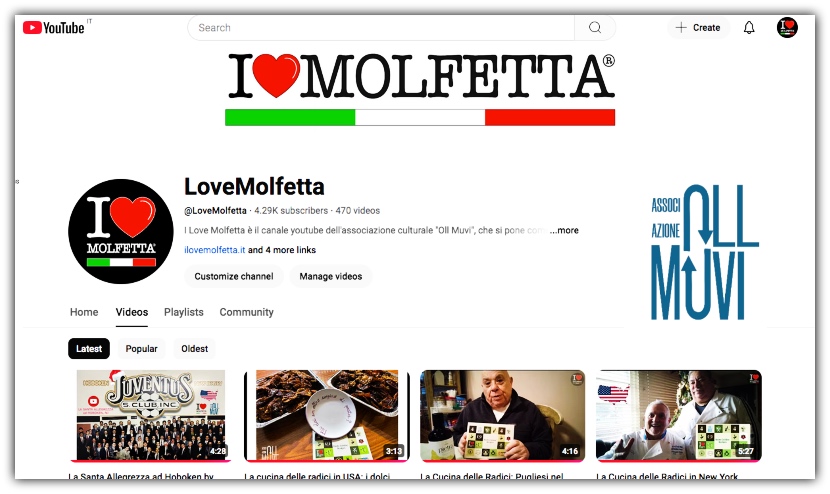 I Love Molfetta: YouTube Channel, iscriviti anche Tu!